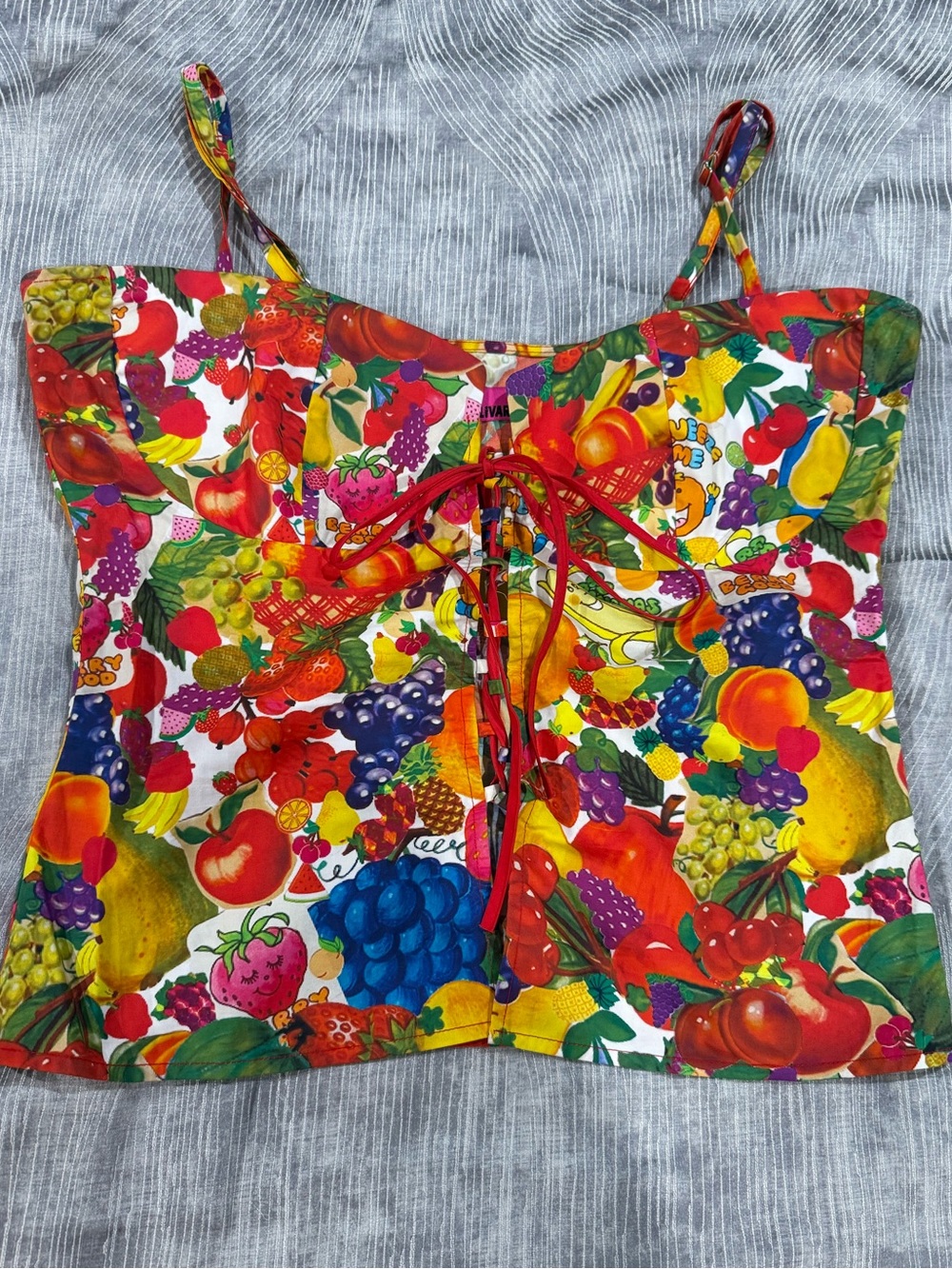 Tyler McGillivary lace up fruit friends top